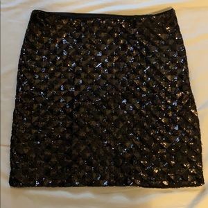 Banana Republic Black Sequin Pencil Skirt